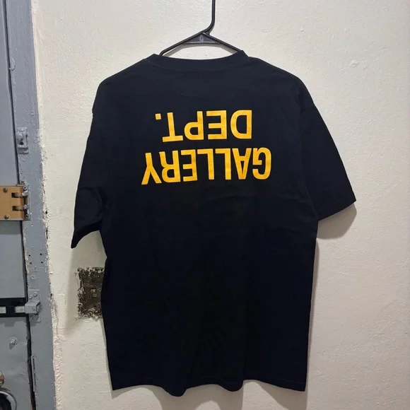 Gallery Dept Black Tee with Yellow Print - Picture 3 of 5